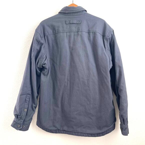 Duluth Trading Co Men Gray Fleece-Lined Barn Coat Jacket Snap Button Size Medium - Picture 2 of 10